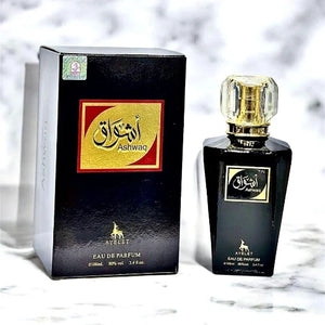 Ashwaq Perfume, luxury fragrance, scent, UAE, long-lasting fragrance, elegant packaging, diverse fragrance profiles, sophisticated aroma, signature scent