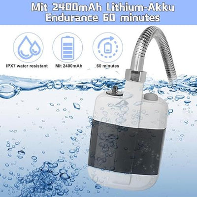 camping shower with pump, camping shower, portable shower, outdoor shower pump, rechargeable shower, hiking shower, travel shower, lightweight shower, camping shower UAE, portable camping shower UAE