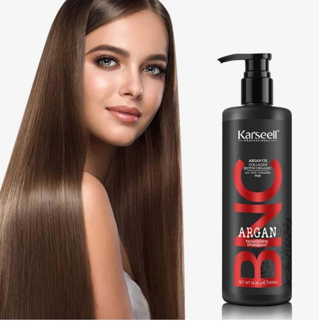 Argan Oil Shampoo, best shampoo UAE, nourishing hair care, sulfate-free shampoo, hydrating conditioner, shampoo and conditioner UAE, soft silky hair