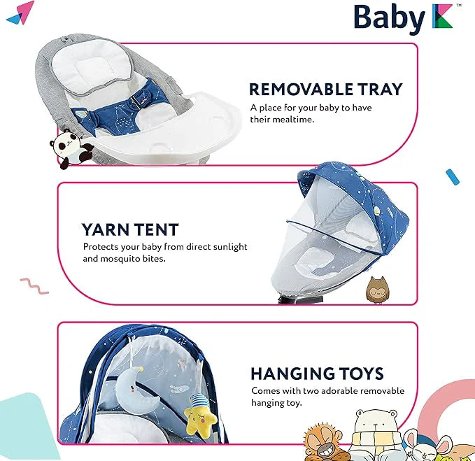 baby bouncer, infant bouncer, newborn bouncer, infant rocker, adjustable baby bouncer, portable baby bouncer, sensory development, baby comfort, baby toys, UAE baby products