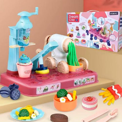 ice cream playdough, clay tool set, kids toys, clay toys, playdough set UAE, creative play for kids, educational clay toys, kids gift UAE, imaginative play, kitchen playdough set